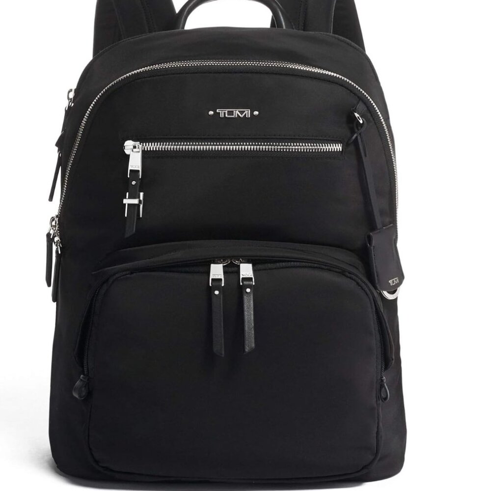 Tumi Backpack - Voyageur Hartford Nylon Backpack -  BLACK/SILVER
